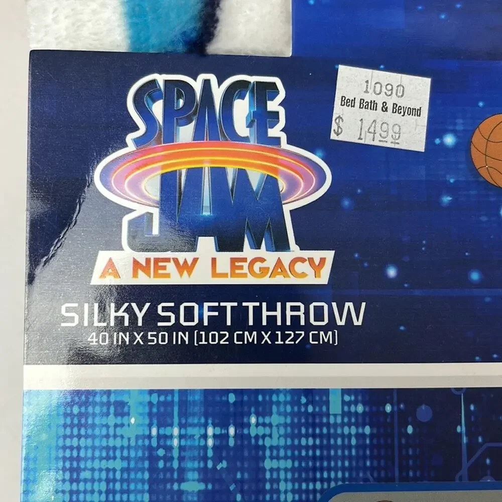 Space Jam A New Legacy Silky Soft Throw Gray Blue Orange 40”x50”